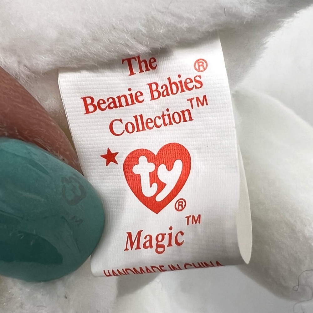 Vintage 1995 Ty Magic the Dragon Beanie Babies Collection RARE Plush PVC Pellets - Picture 8 of 17